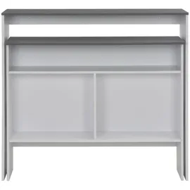 vidaXL Bartisch 130 x 40 x 120 cm Weiß/Grau
