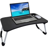 Afunti Laptop-Betttisch, tragbarer Betttisch für Laptop, faltbarer Laptop-Schoß-Schreibtisch mit Getränkehalter, Laptop-Ständer, Frühstückstablett für Bett, Sofa, Schreiben, Essen, (60 x 40 cm),