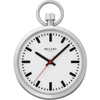 REGENT Taschenuhr Stahl ⌀ 43mm Quarzwerk Flaches Mineralglas P-776