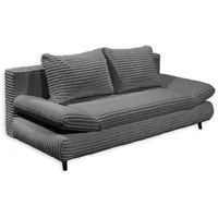 ED EXCITING DESIGN Schlafsofa in Cord-Optik mit Bettkasten, & Ausziehbares Sofa mit Schlaffunktion und verstellbaren Armlehnen - 212 x 76 (88) x 101 cm (B/H/T)