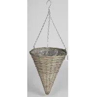 Buri Blumenampel trichterform 30 x 78 cm Grau