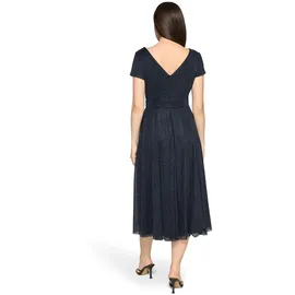 Vera Mont Cocktailkleid Glitzer-Look Dunkelblau/Grau 44