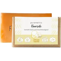 puremetics Pflege Natur-SeifenHaarseife Zitrone Vanille 75 g (99,47 € / 1 kg)