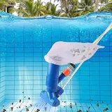 Staubsauger Für Oberirdische Pools – Tragbarer Staubsauger Zur Poolreinigung – Ausziehbarer Edelstahlgriff – Skimmer-poolsauger Für Oberirdische Kotablagerungen