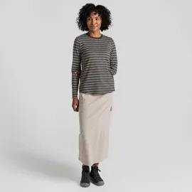 Craghoppers Nosilife Akona Langarm-t-shirt - Charcoal Stripe - 38