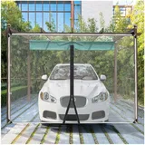 Transparente Planen Seitenwände Mit Reißverschluss, Durchsichtige Pvc-planenvorhänge Für Außen, Schwerlast Wasserdichte Planen Seitenwände Für Pavillon Pergola Veranda, 0,3mm,WxH-2.5x2m/8.2*6.6ft