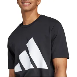 adidas Essentials Big Logo Kurzarm-T-Shirt Black / White XL