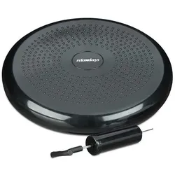 relaxdays Balance Kissen 33 cm mit Luftpumpe schwarz