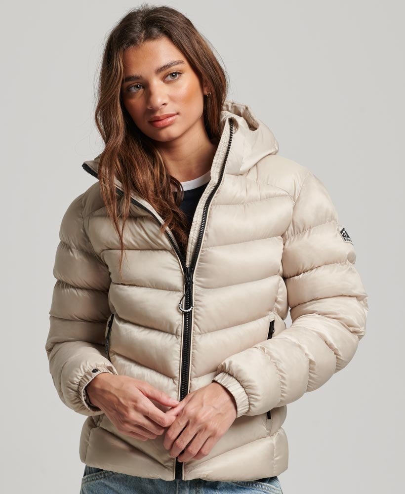 Superdry Damen Hooded Fuji Padded Jacket, Gr. L