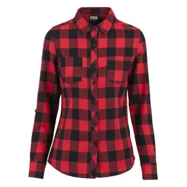 URBAN CLASSICS Ed Flanell Hemd Black / Red S