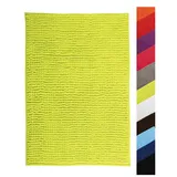 MSV Badteppich Badvorleger Duschvorleger Chenille Hochflor Badematte 60x90 cm – Grün