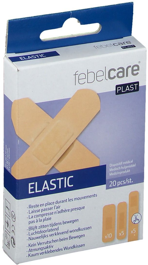 febelcare® PLAST Elastic Pansements élastiques Mix 20 pc(s) pansement(s)