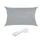 Relaxdays Rechteckiges Sonnensegel HDPE Grau