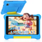 Happybe Android 12 Kinder Tablet 7-Zoll, 2GB RAM + 32GB ROM Tablet (10", 32 GB, Dual-Kamera) blau