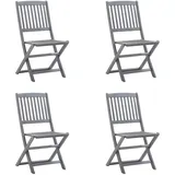 vidaXL Klappbare Gartenstühle 48,5 x 57 x 91 cm braun 4 St.