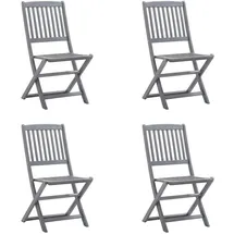 vidaXL Klappbare Gartenstühle 48,5 x 57 x 91 cm braun 4 St.