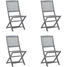 vidaXL Klappbare Gartenstühle 48,5 x 57 x 91 cm braun 4 St.