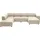Atlantic Home Collection Wohnlandschaft Stoff U-Form 3-Sitzer Beige