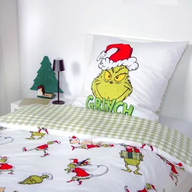 Herding 4422703050 - Grinch, Bettwäsche-Set, Bettwäsche-Set, Cotton/Renforcé, 80 x 80 cm, 135 x 200 cm