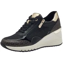 Marco Tozzi Sneaker Freizeit mit Keilabsatz, Schwarz | Gr.: 39
