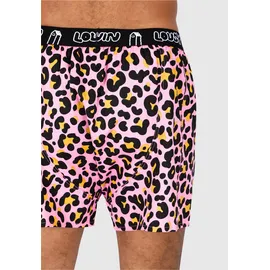 Lousy Livin Boxershorts mit lässigem Leo-Print rosa L 3er Pack