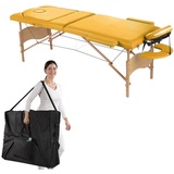 MUCOLA 3 zonen mobile Massageliege inkl.tasche liege massagebank klappbar gelb