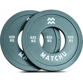 Matchu Sports Matchu Mini Hantelscheiben 0,25 kg 2er Set grau/schwarz