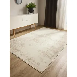 benuta Vintage-Teppich, Creme, Beige, Kunststoff, Vintage, Rechteckig, 140x200 cm, Oeko-Tex® Standard 100, für Fußbodenheizung geeignet, in verschiedenen Größen erhältlich, pflegeleicht, Teppiche & Böden, Teppiche, Vintage-Teppiche