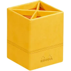 Rhodiarama Stifteköcher aus Kunstleder, 8x8x11cm - Narzisse 318916C