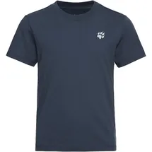 Jack Wolfskin Paw Kurzarm-t-shirt - Paw Midnight Sky - 128 cm
