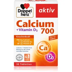 Doppelherz Calcium 700 + D3 Tabletten für gesunde Knochen und Zähne 30 TABL