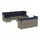 vidaXL Gartensofa-Set 11-tlg. grau Polyrattan