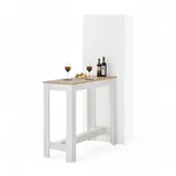 Stella Trading Mid.you Bartisch MODESTO Weiß, Eiche Artisan Holzwerkstoff, eckig, 50x103x115 cm Esszimmer, Tische, Stehtische
