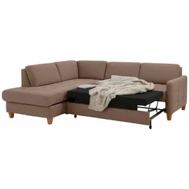 Home Affaire Ecksofa »Earl L-Form«, wahlweise auch mit Bettfunktion oder Bettfunktion mit Bettkasten beige