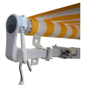 Mendler Alu-Markise T790 400 x 18 cm grau-braun