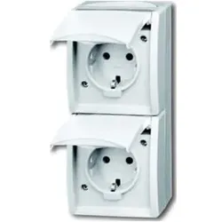 Busch-Jaeger SCHUKO-Zweifachsteckdose 20-02 EW-54
