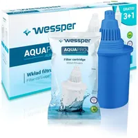 Wessper 4 Alkalische Wasserfilterkartusche AQUApro-7-Phasen-Ionisator-Filtersystem - Gesundes Wasser, Blau