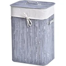 Homcom Wäschekorb mit 2 Tragegriffen grau