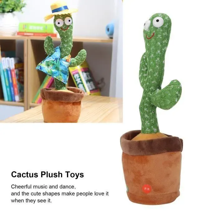 ABI SHOP-STORY - CACTUS GRINGO : Peluche Cactus qui Danse, Chante et Répète VGEBY