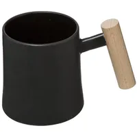 SECRET DE GOURMET Becher aus Keramik mit Holzgriff, 370