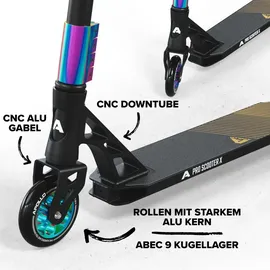 Apollo Stunt Scooter - Genesis Pro X High End Stuntscooter, ABEC 9 Kugellagern | Trick Roller mit 110mm Wheels und Alu Core Stunt Scooter, Erwac...