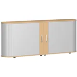 Geramöbel Flex Aktenschrank 200 x 83 x 40 cm silber
