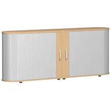 Geramöbel Flex Aktenschrank 200 x 83 x 40 cm silber