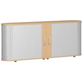 Geramöbel Flex Aktenschrank 200 x 83 x 40 cm silber