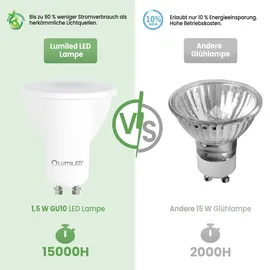 Lumiled LED Lampe 10x GU10 1,5W 4000 K neutralweiß