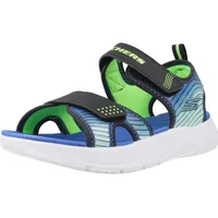 SKECHERS Jungen Microspec-splash Flache Sandale, Schwarz, 31 EU