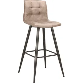 byLIVING Barhocker BYLIVING "Simone", braun, B:40cm H:103cm T:51cm, 100% Polyester, Hocker, Barhocker, 2er Set, Vintage braun oder Webstoff anthrazit