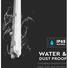 V-Tac LED-Lichtleiste mit Röhren IP65