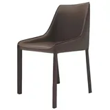 Xlmoebel Sessel Edler Cocktailsessel aus Leder im modernen Design (1-St., Cocktailsessel), Hergestellt in Europa braun