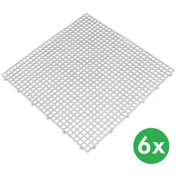 Fliesen für feuchte Umgebungen, 0,4 x 0,4 m, weiß, 6 Stk.